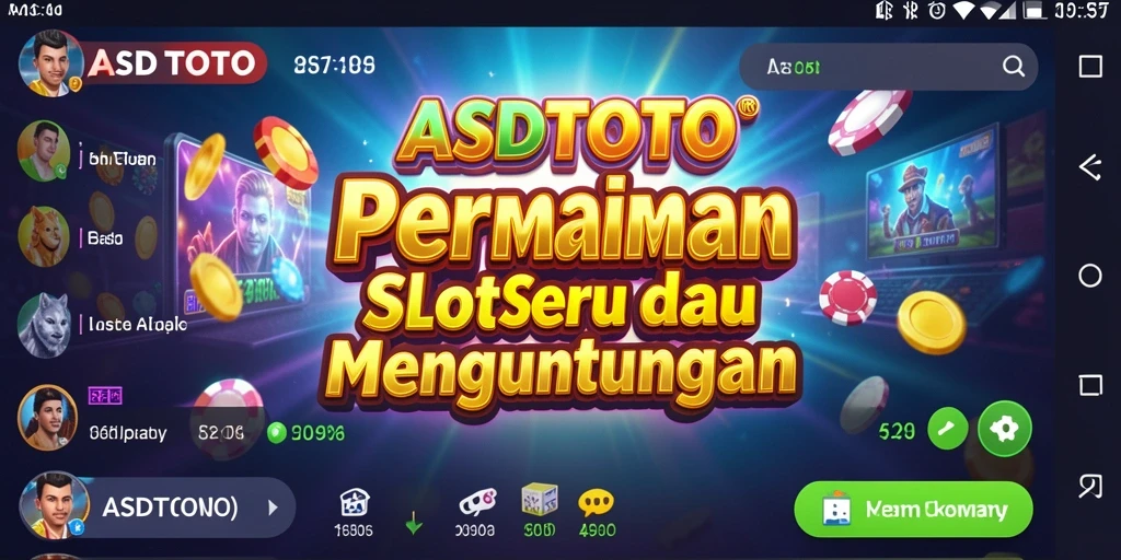 Screenshot gameplay ASDTOTO menunjukkan gulungan slot yang penuh warna dan menarik.