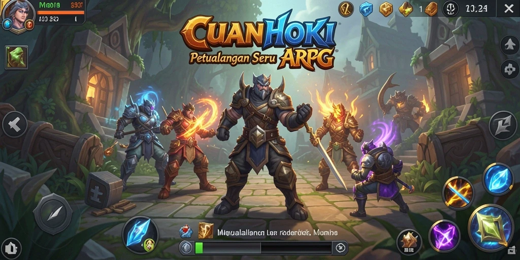 Tangkapan layar gameplay CUANHOKI, menampilkan aksi pertempuran yang mendebarkan.