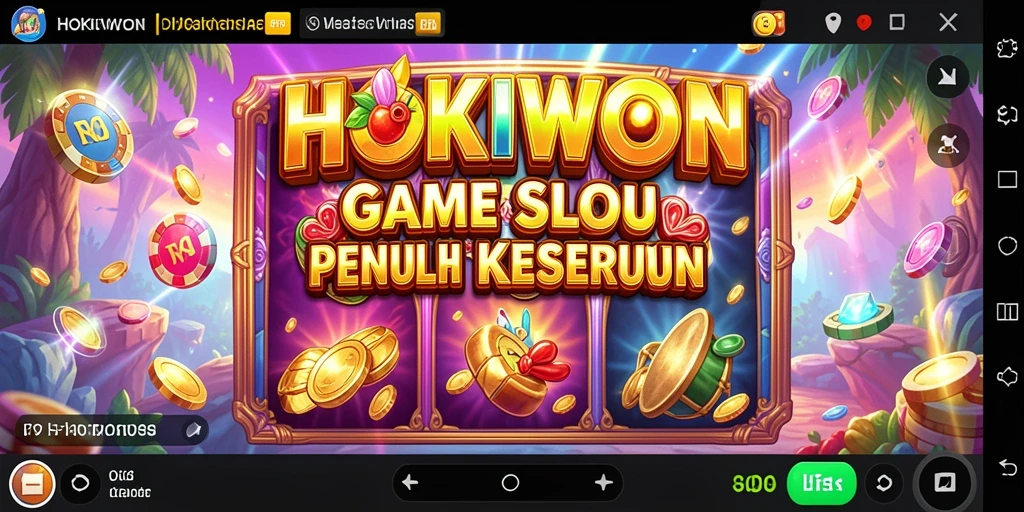 Tampilan menarik dari gameplay HOKIWON yang penuh warna.