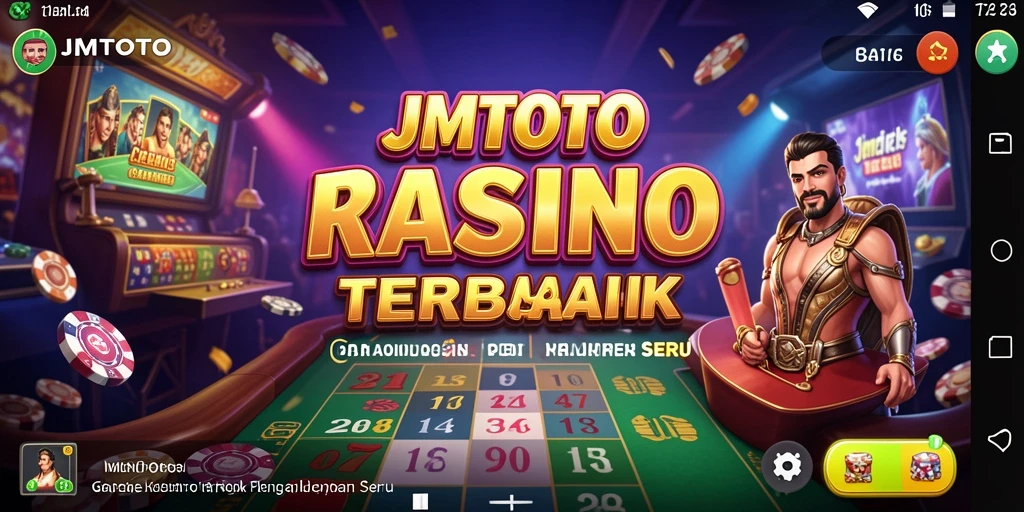Tampilan utama gameplay JMTOTO dengan suasana kasino yang menawan.