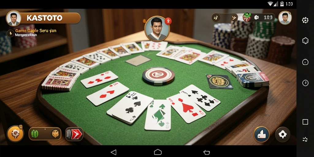 Tampilan menarik dari gameplay KASTOTO yang menampilkan momen seru permainan Gaple.