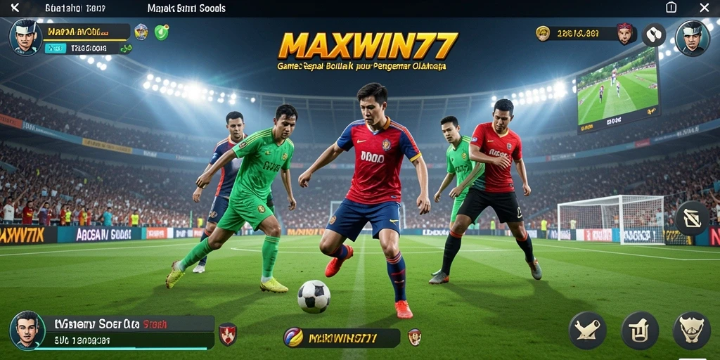 Tampilan menarik dari gameplay sepak bola di MAXWIN77.