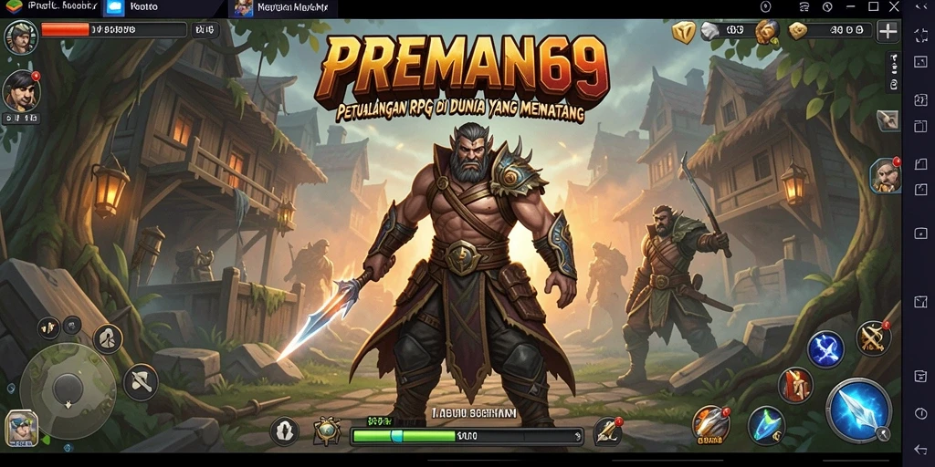 Tampilan gameplay <strong>PREMAN69</strong> menunjukkan petualangan seru yang menantang di dunia RPG.