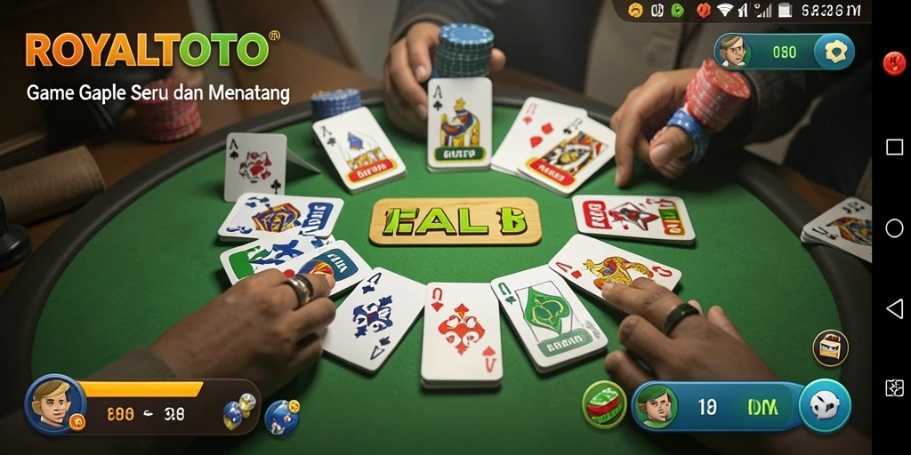 Tampilan gameplay Gaple yang seru di ROYALTOTO.