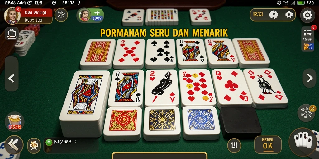 Screenshot gameplay utama RR33 yang menunjukkan aksi permainan domino.