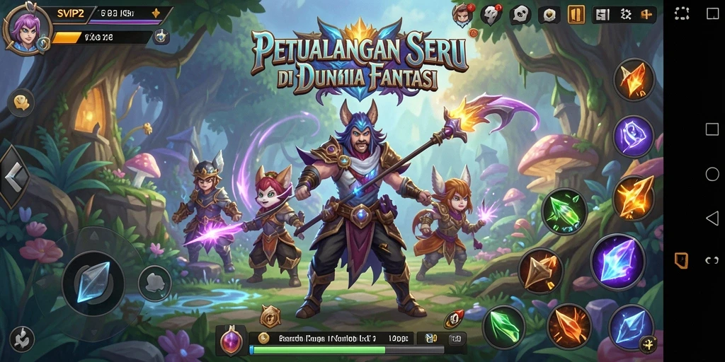 Screenshot gameplay menunjukkan aksi seru dan eksplorasi di SVIP2.