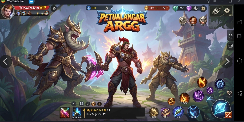 Screenshot menampilkan aksi seru dalam gameplay ARPG TOKOPEDIAVIP.