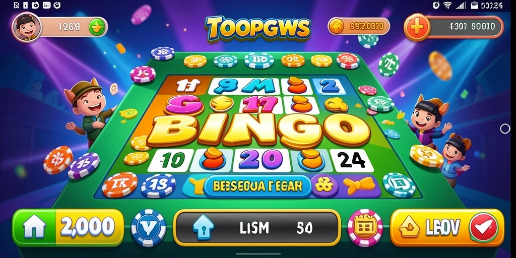 Screenshot gameplay TOOPGWS yang menampilkan keseruan permainan Bingo.